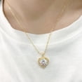thumbnail image 3 of Juego De Joyas De Circón De Oro De 18 Quilates , Collar De Plata Esterlina Para Damas , Navidad , Día De San Valentín, 3 of 3