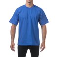 thumbnail image 1 of Pro Club Men's Heavyweight Cotton Short Sleeve Crew Neck T-Shirt,Royal Blue,3XL - Tall, 1 of 5