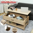 thumbnail image 2 of Hommpa Lift Top Coffee Table with Hidden Storage Compartment & Shelf, Lift Tabletop Dining Table for Living Room, 2 of 8