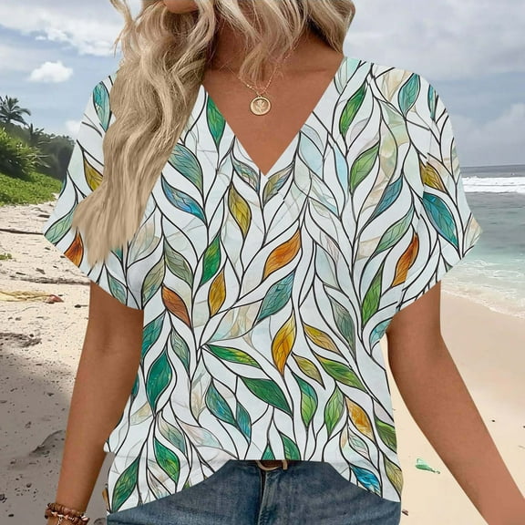 LiMoi Short Sleeve Teen Tops Womens Tops Trendy 2025 Tshirts Shirts for Women Graphic T-Shirts Plus Size Tops My Items Ordered