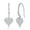 Rhodium-Plated, variant on Heart-Shaped Micro Pave Simulated Diamond CZ Lever-back Dangling Earrings Silver/14k Gold Plated Sterling Silver Valentines Jewelry for Women or Teens-Silver