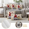 thumbnail image 6 of Gnomes Daisy Farmhouse Outdoor Waterproof Pillow Covers, Pastoral Vintage Garden Floral Decorative Rectangle Throw Pillowcase Sofa Cushion Sham for Patio/Couch/Chair, 20"x12" 2 Pack, 6 of 8