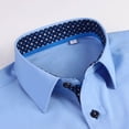 thumbnail image 4 of Casey Kevin Mens Dress Shirts Wrinkle Free Slim Fit Stretch Long Sleeve Business Casual Button Down Shirts with Pocket for Men, 4 of 10
