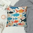 thumbnail image 2 of COMIO  Watercolor Fish Throw Pillow Covers,Art Fish Blue Red Fish Cushion Cases Decorative Pillow Cases for Couch Sofa Bedroom, 2 of 5