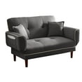 thumbnail image 3 of Veryke Mid Century Sofa Sleeper Beds, Sofa Couch with 2 Pillows - Gray, 3 of 7