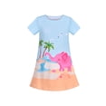 thumbnail image 1 of Robe Fille Tee Éléphant Été Plage Sable Tropical Noix de Coco Hawaïen 4 Ans, 1 of 6
