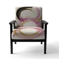 thumbnail image 4 of Designart "Modern Fluid Gold And Pink I" Upholstered Modern & Contemporary Accent Chair and Abstract Arm Chair - Multiple Color & Pattern, 4 of 7