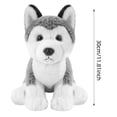 thumbnail image 3 of Realistic Husky Dog Plush Toy, Soft White Stuffed Animal Wolf Doll, Lifelike Siberian Husky Puppy for K-ids Adults, Cute Plushie for Home Decor, Valentines Day Gift, 3 of 8