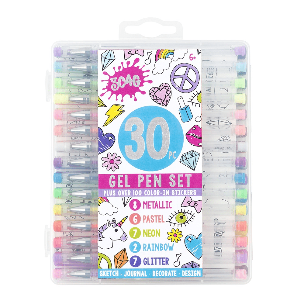 Three Cheers for Girls 30pk Gel Pen Set