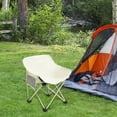 thumbnail image 2 of Folding Camping Chair, Folded Comfortable Moon Chair ,Backpacking Picnics Home Furniture Hiking Seat for Parties Travel Garden Holidays Patio White, 2 of 9