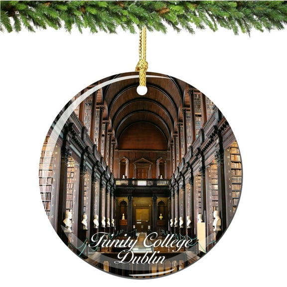Trinity College Library Dublin Christmas Ornament Porcelain