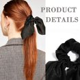 thumbnail image 3 of 6 uds. De coleteros para el pelo de satén, conejo de seda, lazo para oreja, lazo, moños, lazos elásticos para el pelo, bandas para coleta, accesorios para mujer, 3 of 5