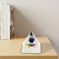 thumbnail image 5 of Vacemry Under $5 Crystal Energy Pyramid, Natural Stone Resin Ornament, Home Decoration Piece, Spiritual Healing Crystal, Meditation Desk Accessory, 5 of 6