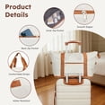 thumbnail image 5 of 5 Pcs Travel Luggage Sets, 20 24 28 inch Carry-on and Checked Suitcase with Expandable Duffle Bags, White Tan, 5 of 16