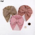 thumbnail image 3 of Gorro de algodón con lazo para bebé y niña, turbante, accesorios para fotografía infantil, gorro para bebé, accesorios para niños, gorros para recién nacidos, 3 of 4