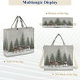 thumbnail image 6 of Corduroy Tote Bag for Women Shoulder Handbags Fashion Ladies Purses Satchel Messenger Bags Christmas Deer and Snowmen S, 6 of 8