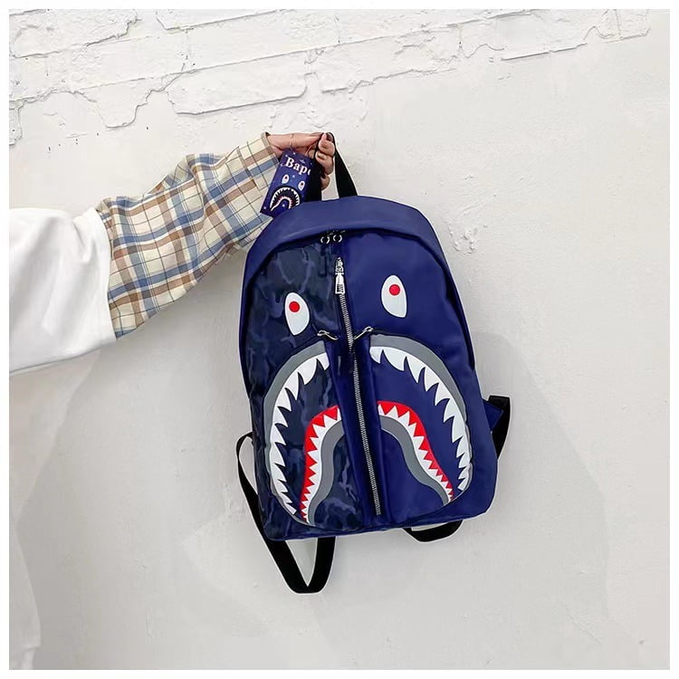 Blue bape backpack hot sale