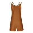 thumbnail image 6 of cfhntfmh Casual Jumpsuit for Women Fashion Double Spaghetti Strap Scoop Neck Rompers Baggy Pocketed Shorts Outfits, 6 of 7
