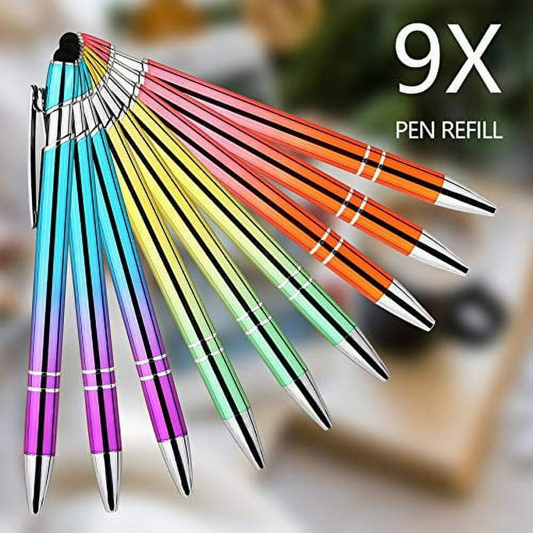 10 PCS Ballpoint Pens for Journaling, Comfortable Writing Pens, Metal Cute  Retractable Pretty Pen with Black Ink Medium Point 1.0 mm Gift Pens for  Women&Men School and Office Supplies