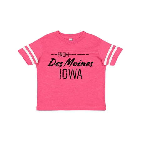 

Inktastic From Des Moines Iowa in Black Distressed Text Gift Toddler Boy or Toddler Girl T-Shirt