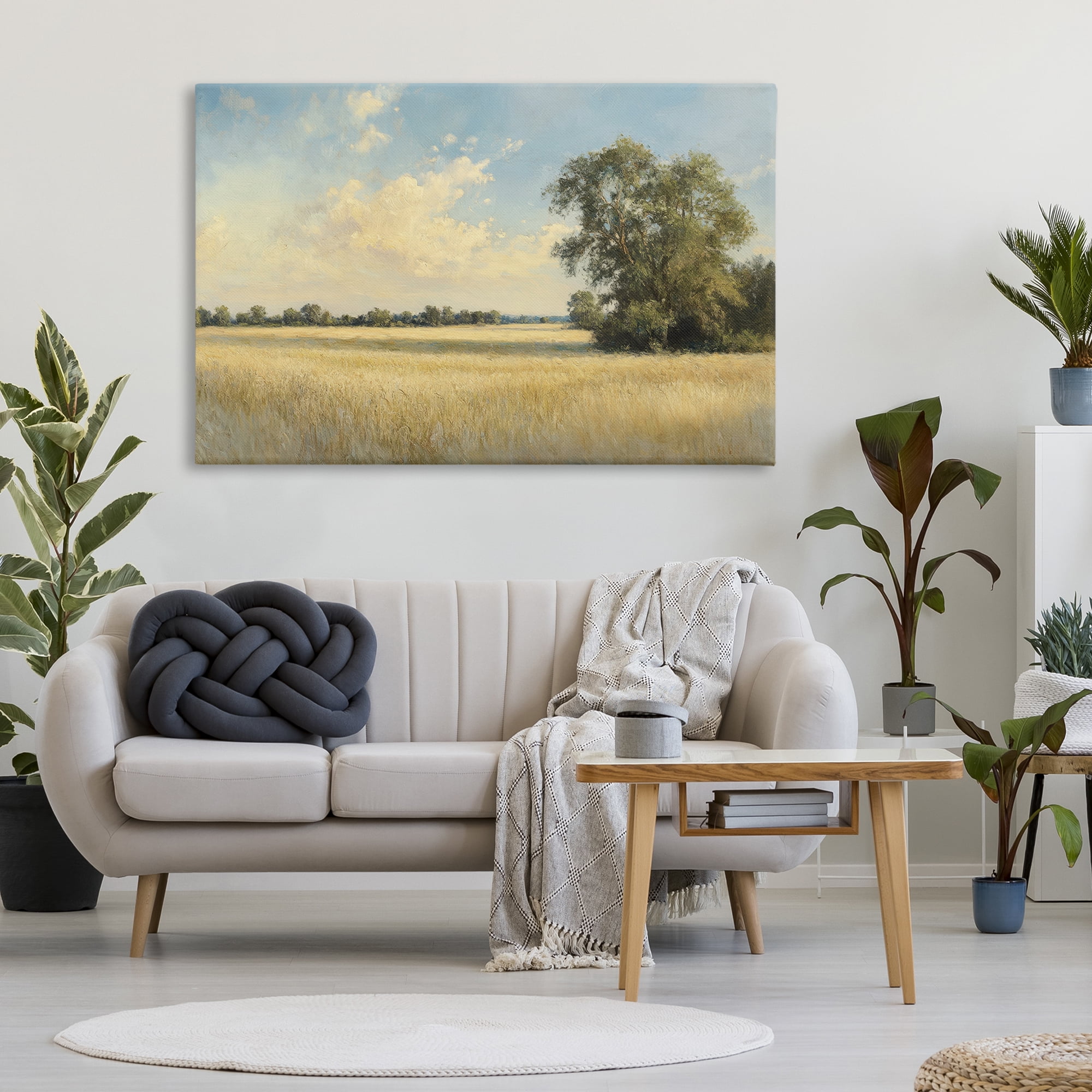 Stupell Industries Serene Wheat Field at Noon Canvas Wall Art, design by Petal Prints Design