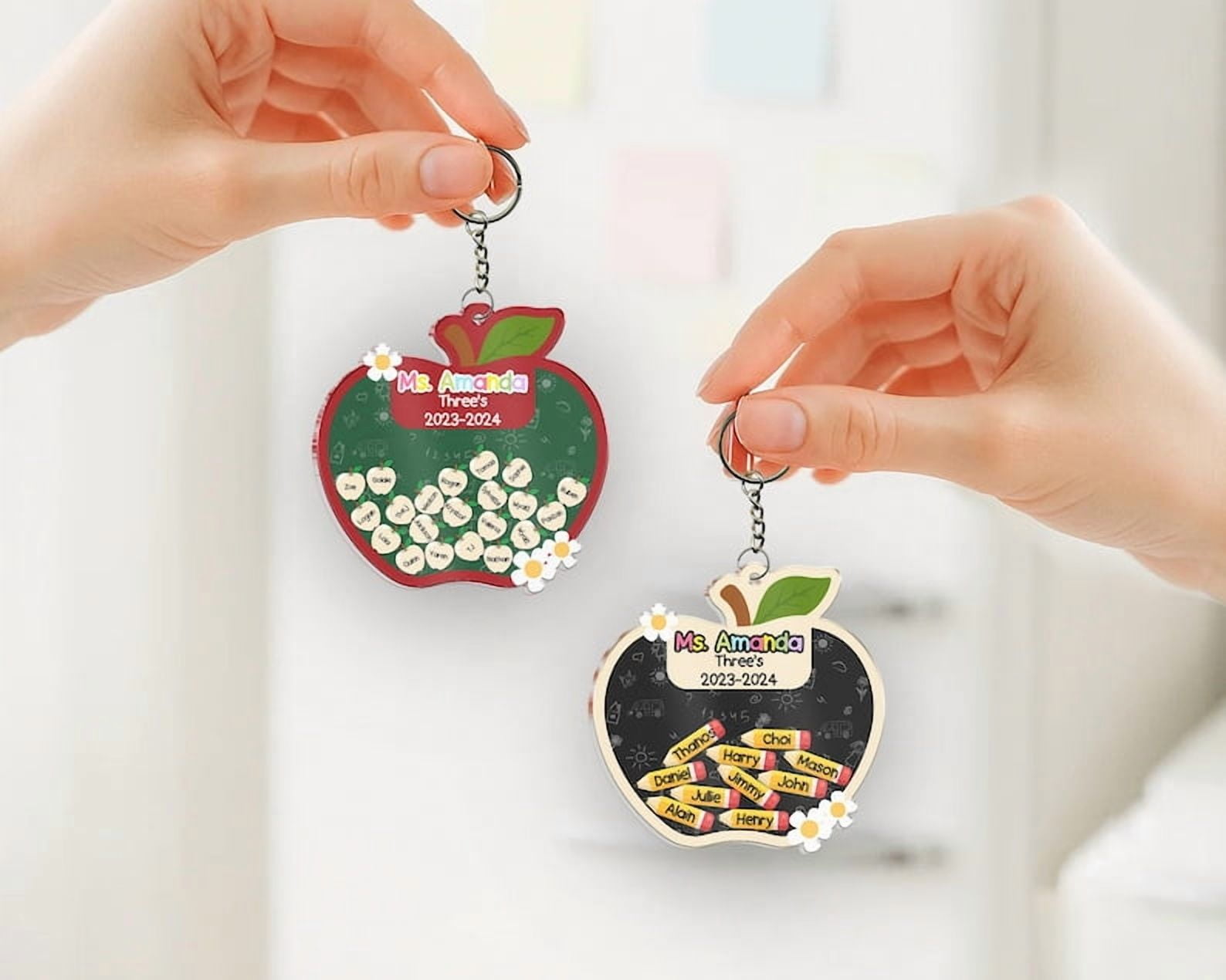 Personalized Teacher Apple Magnet, Teacher Shaker, Teacher Appreciation Week, Thank You Teacher, Teacher Locker Magnet, Teacher Gift, End of Year Gift
