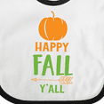 thumbnail image 4 of Inktastic Happy Fall Y'all, Pumpkin, Arrow, Fall, Autumn Boys or Girls Baby Bib, 4 of 4