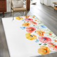thumbnail image 2 of Colorful Poppy Area Rugs 4x6 ft Pink Orange Blue Floral Plant Leaf Washable Rug Non Slip Indoor Carpet Absorbent Floor Mat for Living Room Bedroom Dining Room, 2 of 9