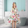 thumbnail image 6 of Pugs and Pioneer Flower Hooded Bath Towel，50"x30" for Ages 3 To 12 Kids, Quick Dry Lightweight Soft Microfiber Hood Beach Towel Cover Up for Kids, 6 of 7