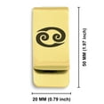thumbnail image 2 of Stainless Steel Cancer Zodiac Sign (Crab) Classic Slim Money Clip Credit Card Holder, 2 of 2
