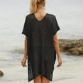 thumbnail image 3 of Ohufall Plus Size Swimsuit Cover Up for Women Summer Crochet Bathing Suit Cover Up Swimwear Beach Coverups, 3 of 4