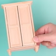 thumbnail image 4 of Zeiwohndc Decorative Wood Furniture Miniature Wardrobe 1/12 Scale Doll House Accessories, 4 of 9
