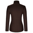 thumbnail image 5 of vigerkar Women's Turtleneck Shirts Ribbed Pullover Sweater Long Sleeves Tops Midweight Thermal Underwear Blouse (Coffee, M), 5 of 7