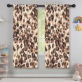 thumbnail image 5 of Blackout Kids Curtains,Beige and Brown Leopard Pattern Childrens Insulated Curtains Set Of 2,Bedroom Essentials,Toddler Room Decor 42"x63", 5 of 5