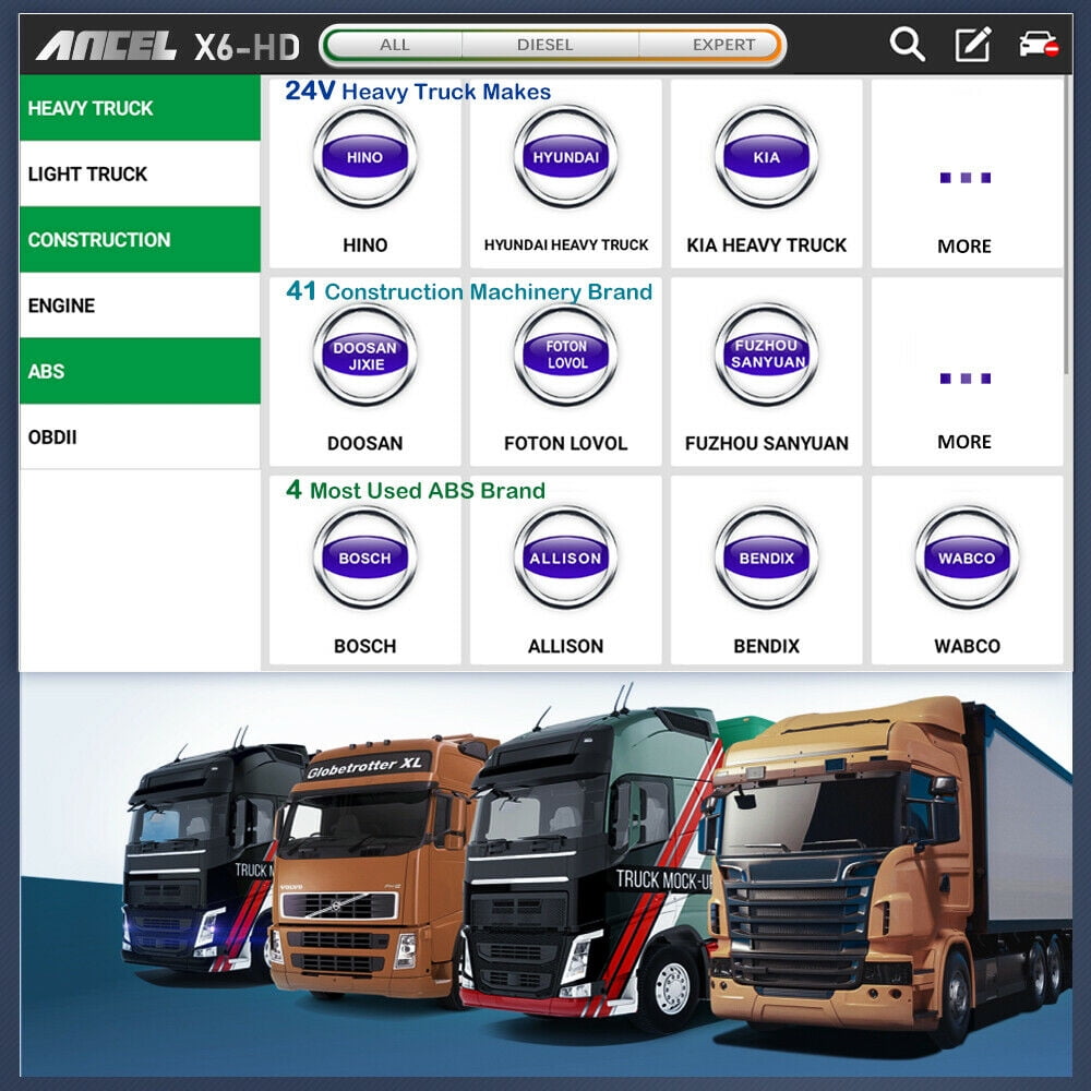Buy ANCEL X6 HD Professional Truck Diagnostic Tablet Heavy Duty Truck