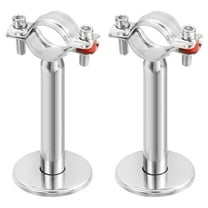 Uxcell Pipe Supports, Stainless Steel Wall Mount Ceiling Mount Pipe Support Brackets for Dia 32mm Pipe Tube