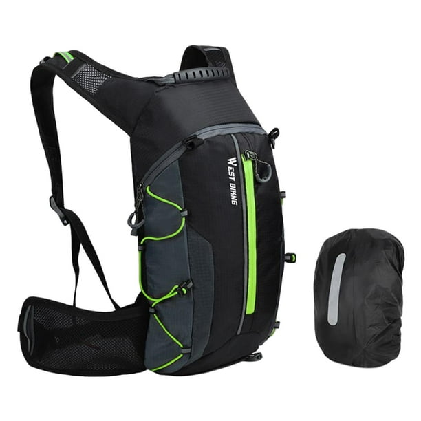 de senderismo impermeable y ligera de 10L, de viaje para deportes al aire libre para ciclismo, esquí, Camping, escalada , verde negro Sunnimix Mochila de ciclismo