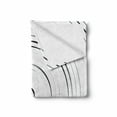 thumbnail image 2 of Spires Soft Flannel Fleece Blanket, Rotary Spiral Ring Shaped Turning Simple Wheel Forms Modern Eddy Illustration, Cozy Plush for Indoor and Outdoor Use, 50" x 70", Black and White, by Ambesonne, 2 of 6