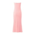 thumbnail image 6 of Women's Strapless Solid Slim Irregular Hem Casual Dress - Sleeveless, Polyester, Spring/Autumn/Winter - Available in S-XXL Sizes, 6 of 6
