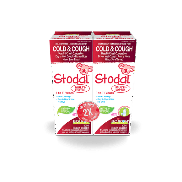 Boiron Children’s Stodal® Multi-Symptom Cough & Cold – 2-Pack (125 mL Each)