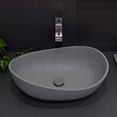thumbnail image 2 of ALFI brand ABCO23O 23" Solid Concrete Wavy Oval Above Mount Vessel Sink, 2 of 5