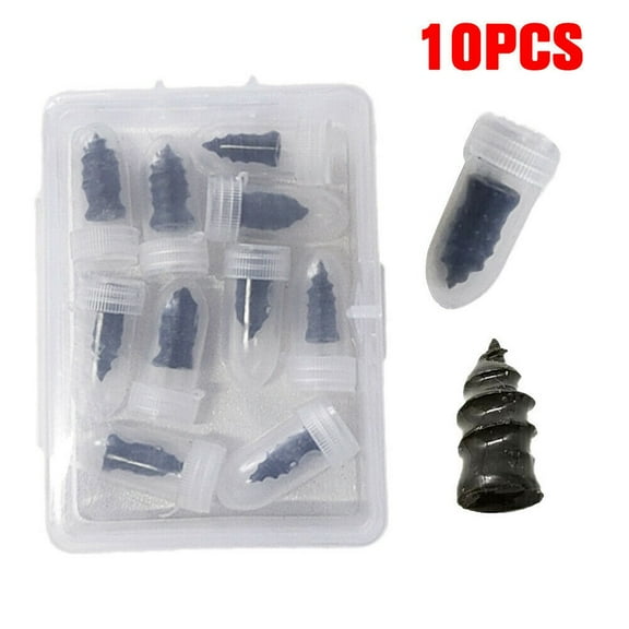 Mosiee 10Pcs Car Vacuum Tire Repair Tubeless Tire Repair Rubber Nails S/L