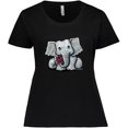 thumbnail image 3 of Inktastic KiniArt Elephant Women's Plus Size T-Shirt, 3 of 5