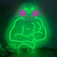 thumbnail image 1 of Letrero de neón Manimo Fitness Frog LED Muscle 30 x 33 cm con alimentación USB, 1 of 7
