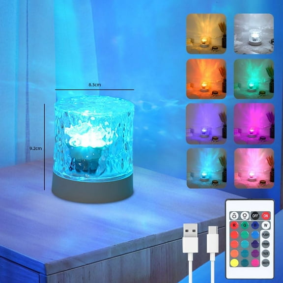 Northern Lights Projector, 16 Colors Ocean Wave Light Projector, Water Ripple Ambient Night Light with Remote, Touch Control Aurora Projector for Bedroom,Room Decor,Kids Room