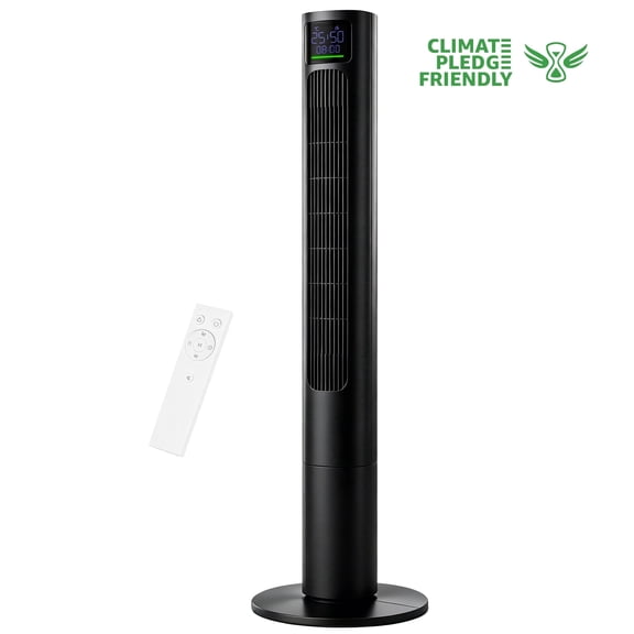 HUMSURE 45" Bladeless Tower Fan,4 Speed Settings & 4 Modes,80° Wide-angle Oscillation ,Remote Control & Timer,Sleep Mode,Safe Bladeless Design,Ideal for Households with Children or Pets