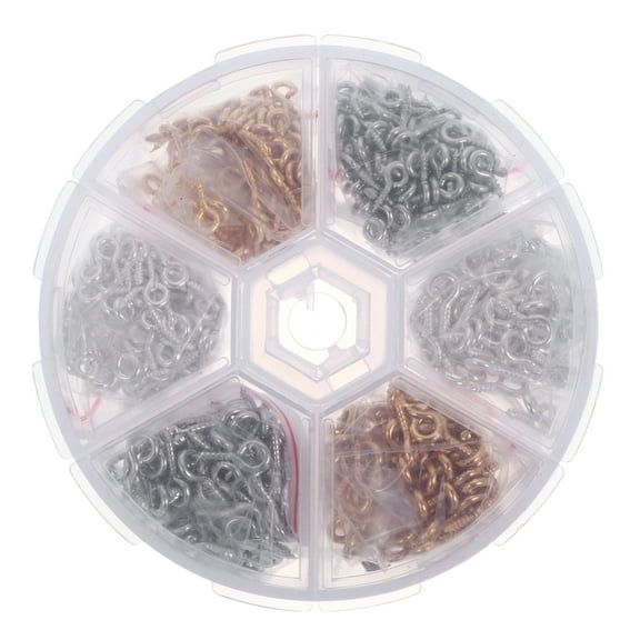 WORGEOUS 750PCS Eyelet Screw Jewelry Making Finding Supplies Mini Screw Eye Pin
