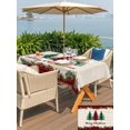 thumbnail image 4 of Outdoor Tablecloth with Umbrella Hole and Zipper, Red Plaid Christmas Rectangle Table Cloth 52x70 Inch Waterproof Tablecloth, Xmas Tree Vintage Winter Rustic Picnic Table Cover for Patio Camping, 4 of 7