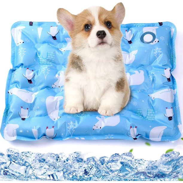 Cooling Mat for Cats and Dogs 15.7 X 19.7 Inch, Pet Cooling Mats, Water Injection Puppy Cooling Mat for Summer, Easy Washable Cooling Pad for Dog, Keep Your Furry Friends Cool Indoor & Outdo