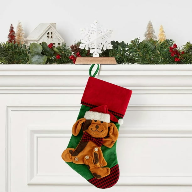 Adorno Navideño de Gatos y Perros, Medias Navideñas Grandes de Poliéster para Árboles y Chimeneas | Diseño Multicolor de Mascota Adorable | Bolsa de Regalo para Decoración Navideña para Familia y Niñ